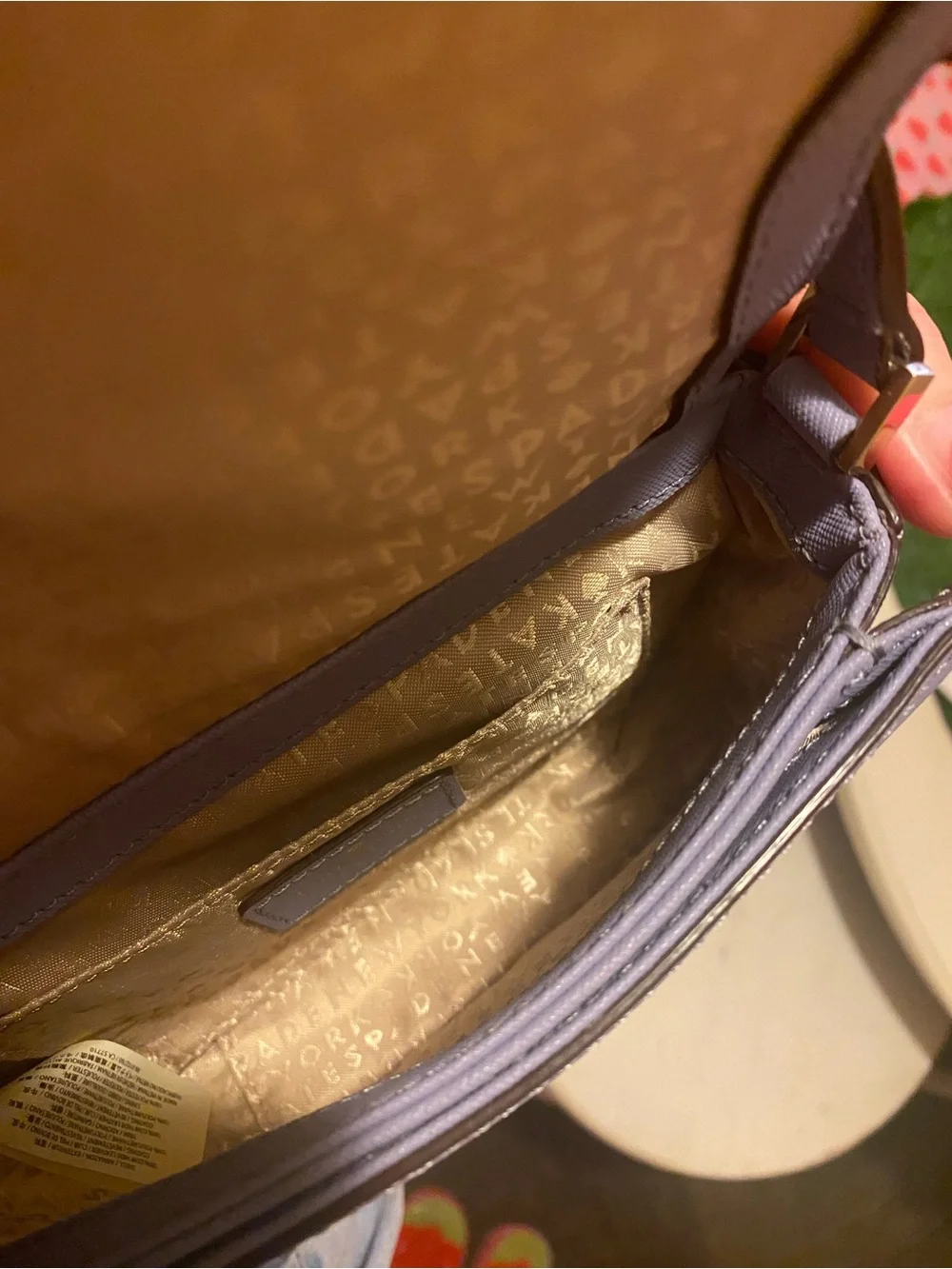 KATE SPADE NY Small Saffiano Leather CARSEN Laurel Way Crossbody Lilac petal